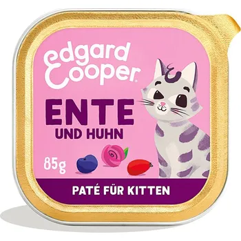 Krmivo pro kočku Edgard & Cooper Paté Kitten, kachna a kuře z volného chovu 16× 85 g