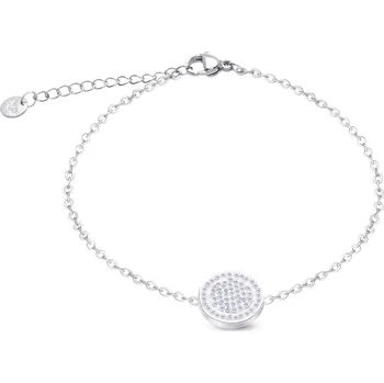 Náramek biju Náramek z chirurgické oceli, kruh ozdobený čirými zirkony 2002340