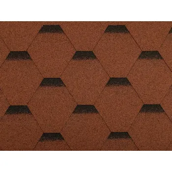 Střešní krytina Gutta Asfaltový šindel Guttatec Hexagonal Barva: červená