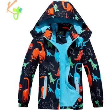 Chlapecká bunda Chlapecká podzimní bunda, zateplená - KUGO B2857, černá, dinosauři Barva: Černá, Velikost: 98