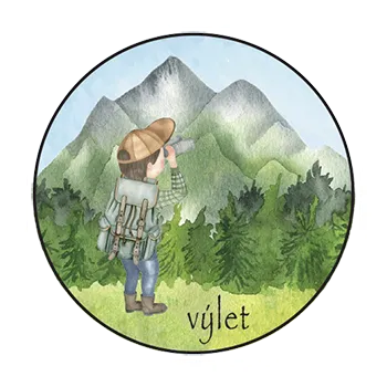 magnetka pro dítě Slon Pamatovák Výlet