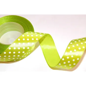 Stuha Stuha saténová s puntíkem, WSK6078, šíře 38 mm / 1 metr