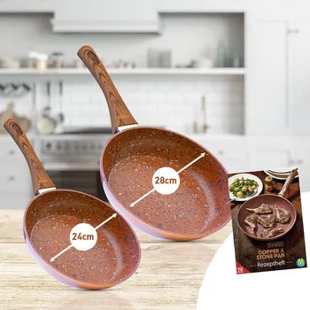 Pánev Livington Copper & Stone Pan 24 cm + 28 cm