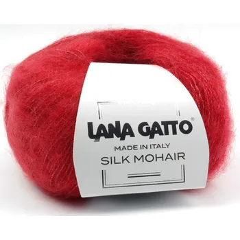 Příze Lana Gatto pletací příze mohér hedvábí SILK MOHAIR cherry
