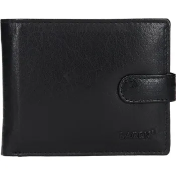 Peněženka Lagen pánská peněženka kožená E-1036 - černá - BLK