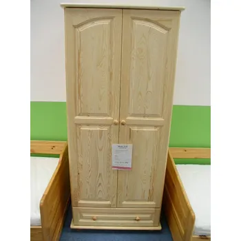 Šatní skříň Skříň 15 - masiv borovice Odstín: Borovice přírodní
