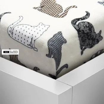 Prostěradlo Stanex Mikroflanelové napínací prostěradlo Kočky