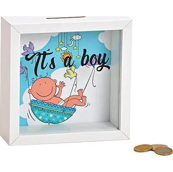 Žertovný předmět Dřevěná pokladnička pro chlapečka