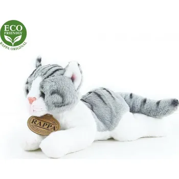 Hračka Plyšová kočka ležící 18 cm ECO-FRIENDLY
