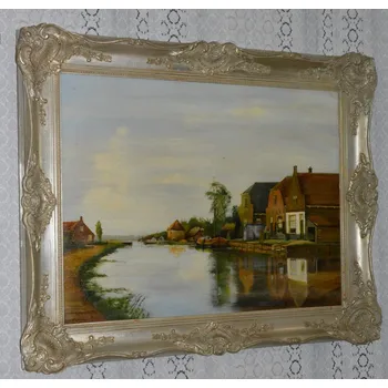 Obraz Starožitný obraz - U vody - olej na plátně