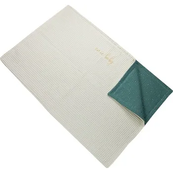 Dětská deka ENIE BABY deka Béžová/Petrolejová