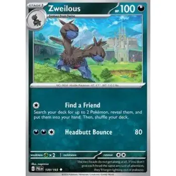 Volný čas Pokémon PAL 139/193 Zweilous - Paldea Evolved Stav: Near Mint, Verze: NORMAL