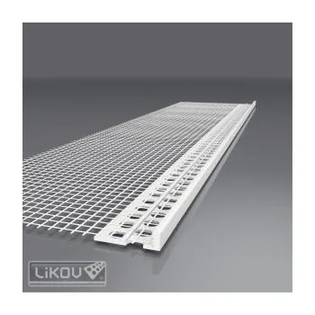 Stavební profil LIKOV LC-L lišta ukončovací omítková se sklovl. výztužnou tkaninou 100mm délka 2m, š. 6mm