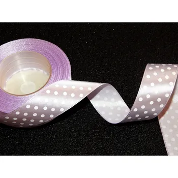 Stuha Stuha saténová s puntíkem, WSK6113, šíře 38 mm / 1 metr