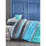 Stanex Ložní povlečení krepové Miranda tyrkysová (LS263) ROZMĚR: 140x200 cm + polštář (90x70 cm)