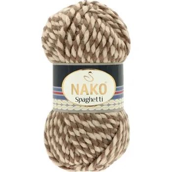 Příze Nako Spaghetti 21366 hnědá