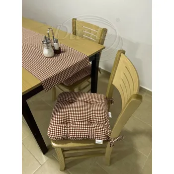 Potah na židli Dante Podsedák kanafas hnědý 0,5 cm - 40 x 40 cm