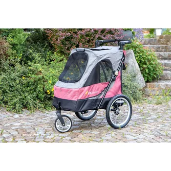 Kočárek pro psa PetStro SAFARI Kočárek pro psy DRY ROSE, 86 × 63 × 98 cm