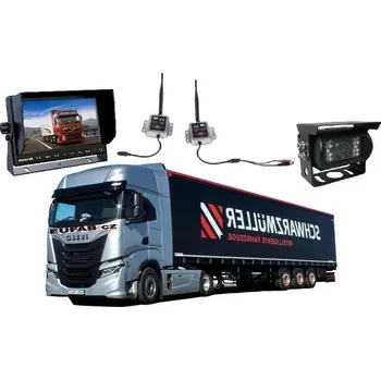 Parkovací asistent Bezdrátový AHD kamerový systém 7" 12/24V s couvací kamerou