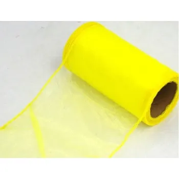 Stuha Organza stuha 12cm/8m - sv.žlutá