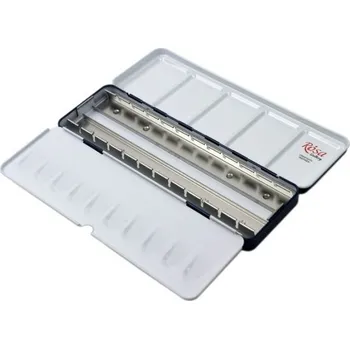 Výtvárné potřeby Rosa Kovová krabička pro akvarely 14 ks prázdná