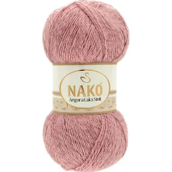 Příze Nako Angora Luks Simli 10275 růžově fialová