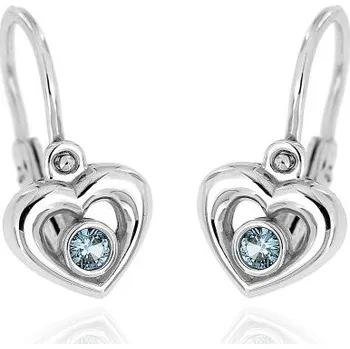 Náušnice Zlatnictví U Kostela Dětské náušnice modrá srdíčka 427mb 740246863