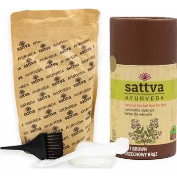 Barva na vlasy SATTVA Henna Oříškově Hnědá, 150 g