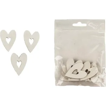 Vánoční dekorace Dekorační srdíčka, 12 ks D4656-01