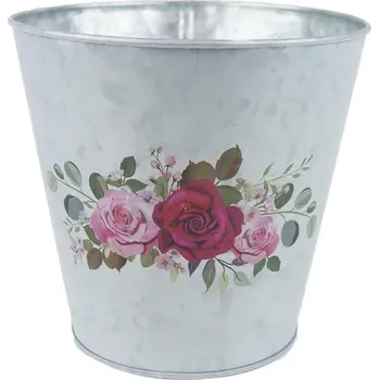 Květináč Plechový květináč růže K3335/3