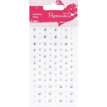 Samolepící dekorace WEST DESIGN Samolepicí kamínky transparentní 104ks