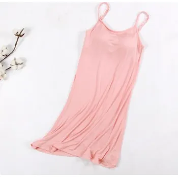 Dámská noční košile Krátká bavlněná dámská noční košilka s podprsenkou Barva: Růžová, Velikost: XL