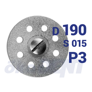 Brusný kotouč diamantový disk | červený P3, montovaný, superflex, perforovaný, plný řez | do násadce | jemná zrnitost | 806 104 350S 514 190