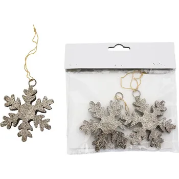 Vánoční dekorace Dekorační vločky, 3ks K0765