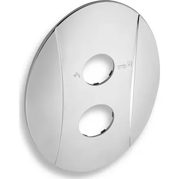 Novaservis Kryt podomítkového boxu s přepínačem OVAL chrom