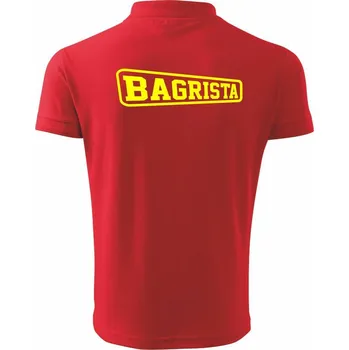 Pánská košile Bagrista - rámeček - Polokošile pánská Pique Polo 203 - 5XL ( Červená )