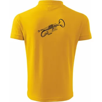 Pánská košile Trubka z boku - Polokošile pánská Pique Polo 203 - 5XL ( Žlutá )
