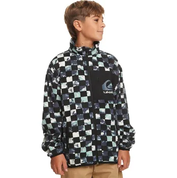 Pánská mikina mikina Quiksilver Radical Times Polar - BYG6/Bering Sea Check Tie Dye 233 16 Years