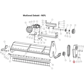 Mulčovač 1 - 16 - kryt řemenů NEFL