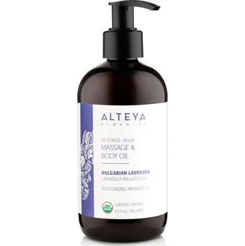 Pleťový olej Alteya Organics Masážní tělový olej relaxační z levandule Alteya Organics, 250 ml
