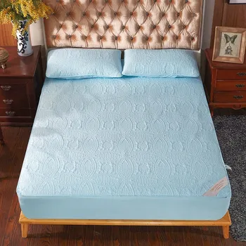 Chránič matrace Voděodolný a prodyšný chránič/potah matrace - prošívaný, antibakteriální Barva: modrá, Velikost: 90 x 200 x 30 cm