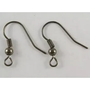 Materiál na výrobu šperku Afroháček s pružinkou, délka 18mm, průřez 0,8mm, očko 3mm, barva strobronzová