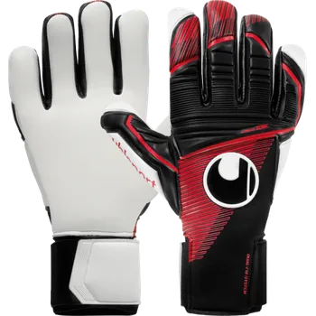 Fotbal UHLSPORT POWERLINE ABSOLUTGRIP BRANKÁŘSKÉ RUKAVICE - Černá, Červená - velikost 10,5 uk