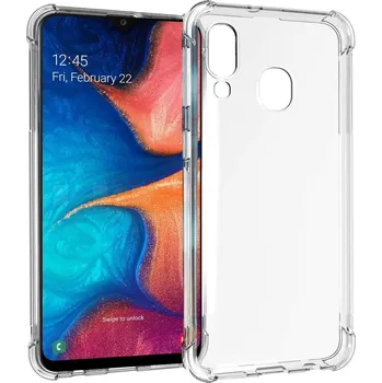 Pouzdro na mobilní telefon IZMAEL.eu Silikonové pouzdro se zesílenými hranami pro Samsung Galaxy A20s transparentní