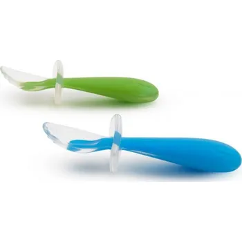 dětská jídelní sada Munchkin Silikonové lžičky 2 ks modro - zelené