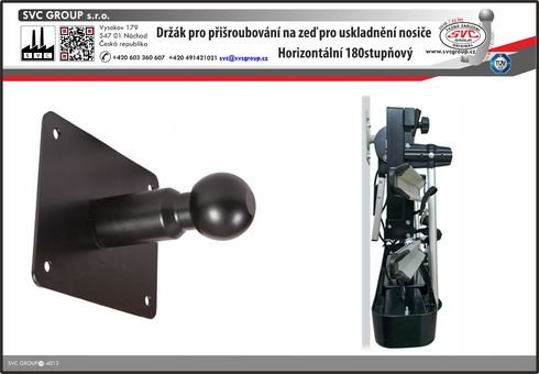 Držák nosiče kol pro uskladnění na zeď vodorovný, SVC Group
