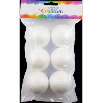 Vánoce Polystyren koule 6cm 6ks