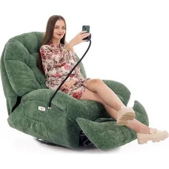 Masážní křeslo Stylové relaxační polohovací křeslo TRENDY, zelené