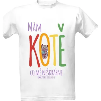 Tričko s potiskem Kotě co tě neškrábne pánské