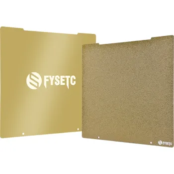 Příslušenství k 3D tiskárně Oboustranný zlatý PEI pružný, ocelový plát (strukturovaný a hladký), Rozměr 235x235